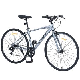 Shimano 7 Speed Hybrid Bike Aluminum Alloy Frame C-Brake 700C Road Bike For men women's City Bicycle