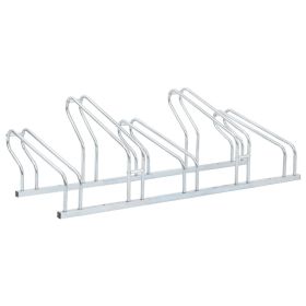 Bicycle Stand for 5 Bikes Floor Freestanding Galvanized Steel