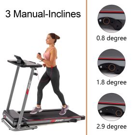 Folding Treadmill for Home with Desk - 2.5HP Compact Electric Treadmill for Running and Walking Foldable Portable Running Machine for Small Space