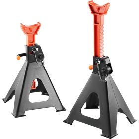 2PCS Iron Stands, 6 Ton (13, 000 lbs) Capacity Car Iron Stands Double Locking, 14.2-23 inch Adjustable Height, for lifting SUV, Pickup Truck