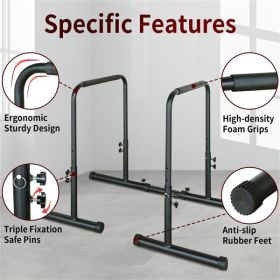 Power Tower Pull Pull Up Rod Stand, Adjustable Height Heavy Duty Multi Functional Fitness Training Equipment (Color: Black)