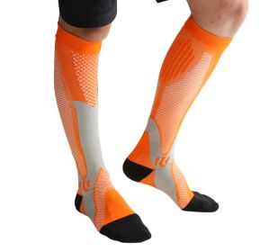 Compression Socks For Men&Women Best Graduated Athletic Fit For Running Flight Travel Boost Stamina Circulation&Recovery Socks (Option: Orange 6PC-S M)