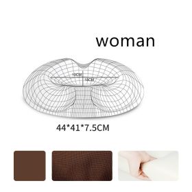 Seat Cushion Pillow for Office Memory Foam (Option: Coffee-Grid-Woman)