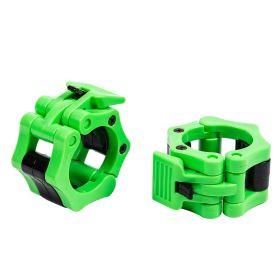 Weight Lifting Barbell Quick Buckle Plate Frame Barbell Buckle (Color: green)