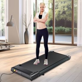 Walking Pad 300 Lb Capacity, Desk Treadmill For Home Office, Protable Treadmill Under Desk, Walking Treadmills For Home,0.6 To 3.8 Mph Portable T (Color: Black)