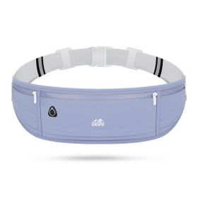 Slim Running Pack Exercise Waist Pack Belt Pouch Bags (Color: Dark blue)