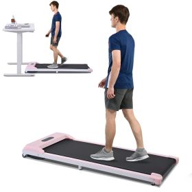 2 In 1 Under Desk Electric Treadmill 2.5HP, Remote Control, Display, Walking Jogging Running Machine Fitness Equipment For Home Gym Office (Color: as Pic)