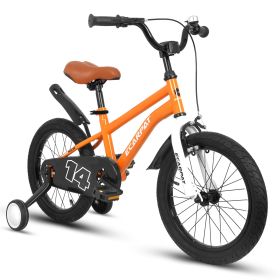 A14114 Kids Bike 14 inch for Boys & Girls with Training Wheels, Freestyle Kids' Bicycle with fender. (Color: as Pic)