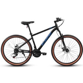 A24301 Mountain Bike 24 Inch Wheels, 21-Speed Mens Womens Trail Commuter City Mountain Bike (Color: as Pic)