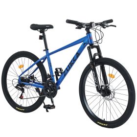 Mountain Bike for Men and Women 26 inch 24 Speed Suspension Fork KENDA Tires (Color: as Pic)