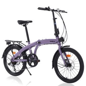 20" Folding Bike Steel Frame 7 Speed City Bike (Color: as Pic)