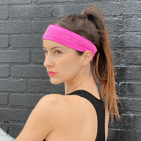 Cardio Sport and Fitness Sweat-Wicking Headband (Color: pink)