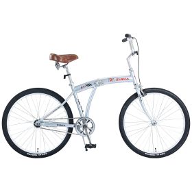 Single Speed Folding Bicycles, Multiple Colors 26"Inch Beach Cruiser Bike (Color: as Pic)