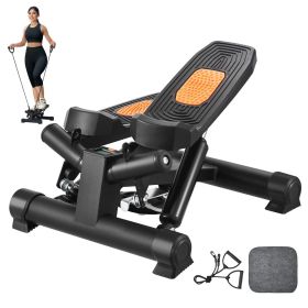 Stair Stepper for Exercise at Home Mini Twist Stepper with Resistance Band (Stride Adjustable or Not: No, Motion Mode: Twisting Motion)