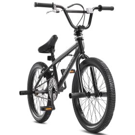 VEVOR 20-Inch BMX Bike Freestyle Bike Men Kids BMX Bicycle Hi-Ten Steel Frame (Material: Carbon Steel, size: 20 inch)